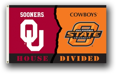 Oklahoma - Ok St. - 3 Ft. X 5 Ft. Flag W/Grommets - Rivalry House Divided 