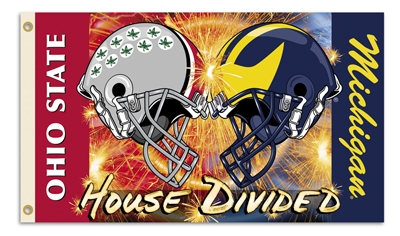 Michigan - Ohio St. - 3 Ft. X 5 Ft. Flag W/Grommets - Helmet House Divided 