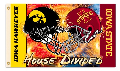 Iowa - Iowa State - 3 Ft. X 5 Ft. Flag W/Grommets - Helmet House Divided 