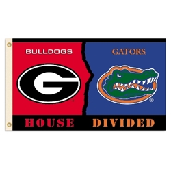 Georgia - Florida - 3 Ft. X 5 Ft. Flag W/Grommets - Rivalry House Divided 